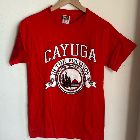Vintage Poconos Cayuga Travel T-Shirt - Picture 1 of 4